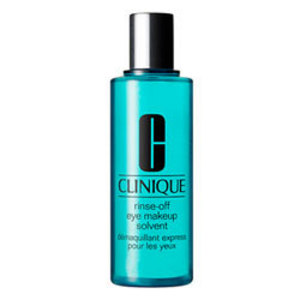 Rinse-off eye makeup solvent
